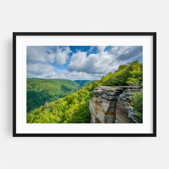 Blackwater Canyon No. 2 - West Virginia Photography Landscape Nature Scenic Forest Mountain Travel Poster Summer Black Framed Wall Art Print 5 x 7 inches