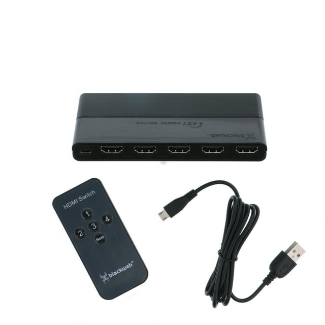 Blackweb 4-Device HDMI Switch with Remote Control, Connect 4 consoles ...