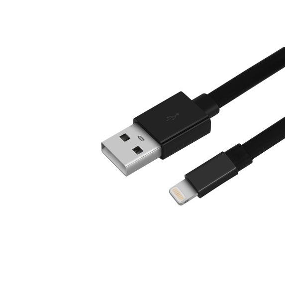 Blackweb 6' Tangle Free Lightning Cable, Black