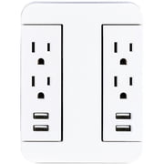 Blackweb B15Ho214 4-Outlet Swivel Wall Tap With 4 Usb Ports