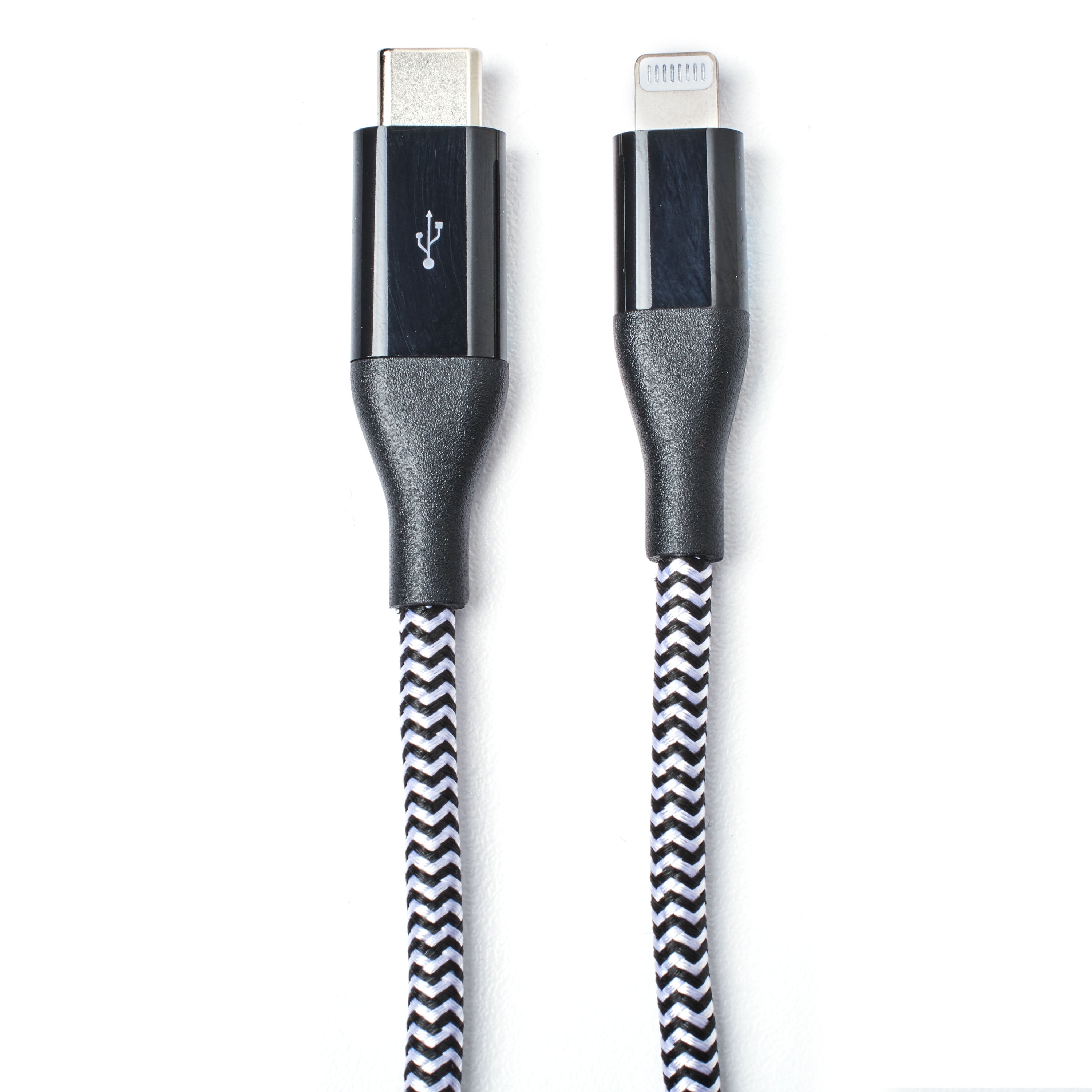 Blackweb Lightning Connector to USB-C Charge Cable 6', Black