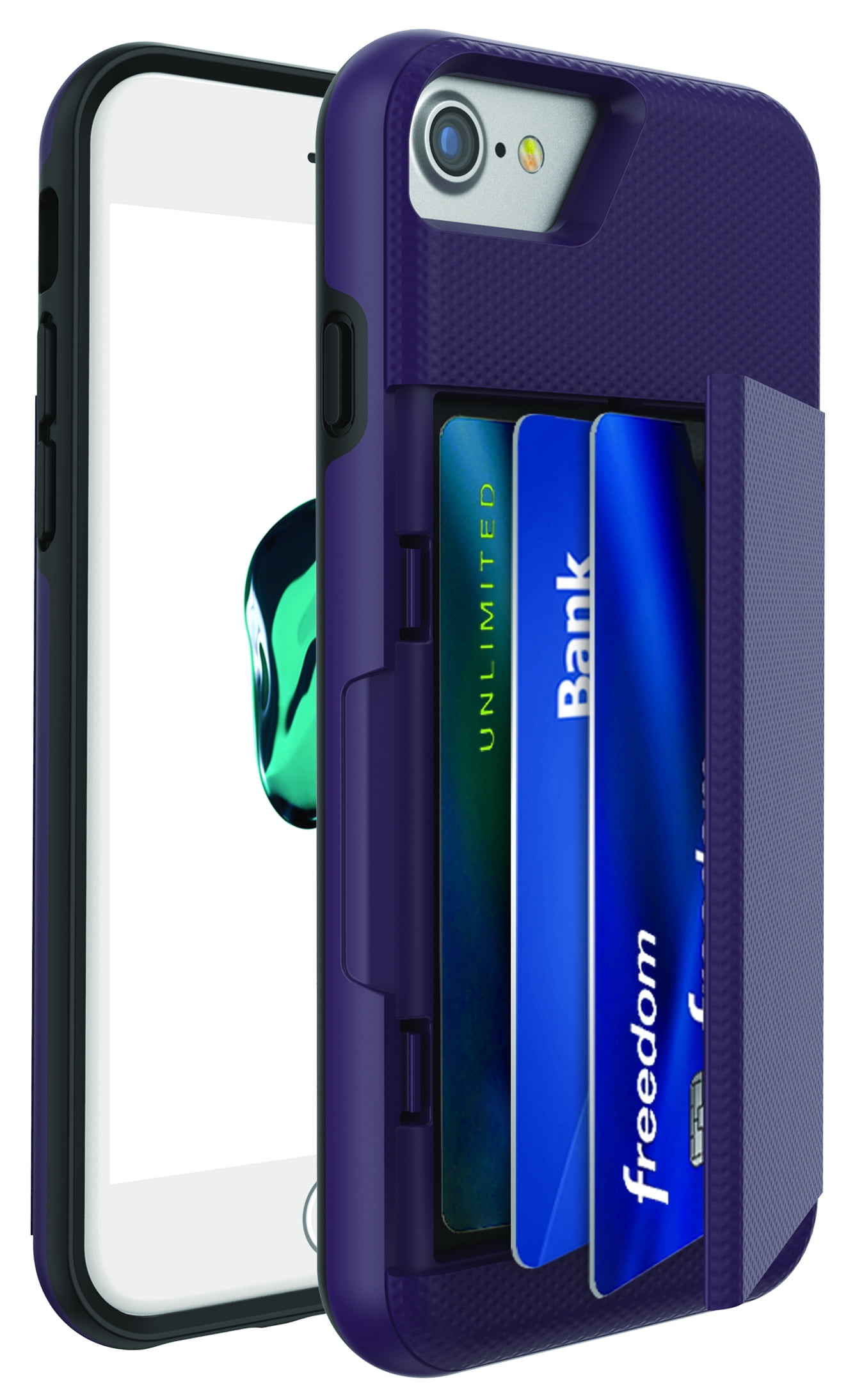 Blackweb Phone Case With EasyAccess FanOut Hidden Credit Card Holder