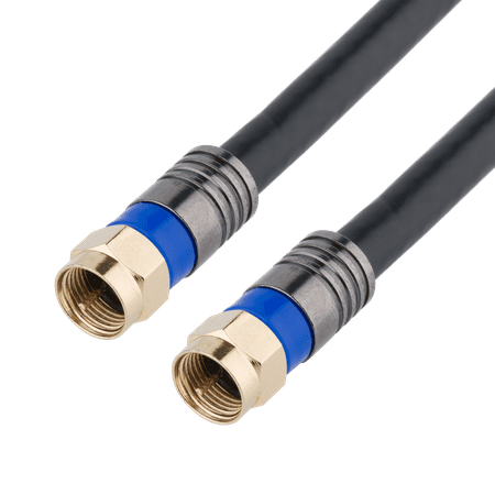 Blackweb Quadshield Coaxial Cable, 100'