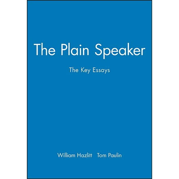 Blackwell Anthologies Plain Speaker, (Hardcover)