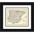 thumbnail image 1 of Blackwood 24x20 Black Ornate Wood Framed with Double Matting Museum Art Print Titled - Spain Portugal - Blackwood 1861, 1 of 4