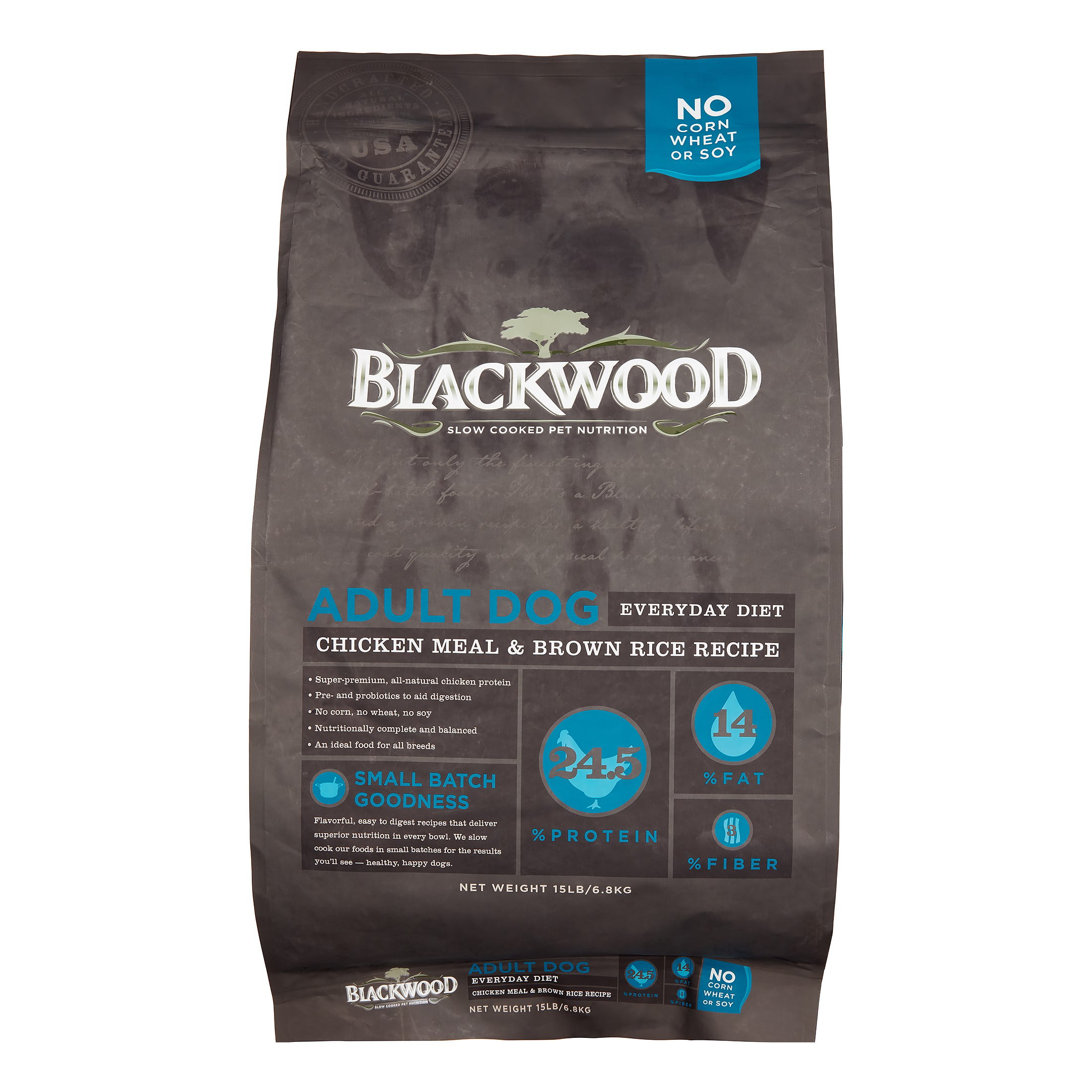 Blackwood Adult Chicken Meal & Brown Rice Recipe Dry Dog Food, 15 lbs 