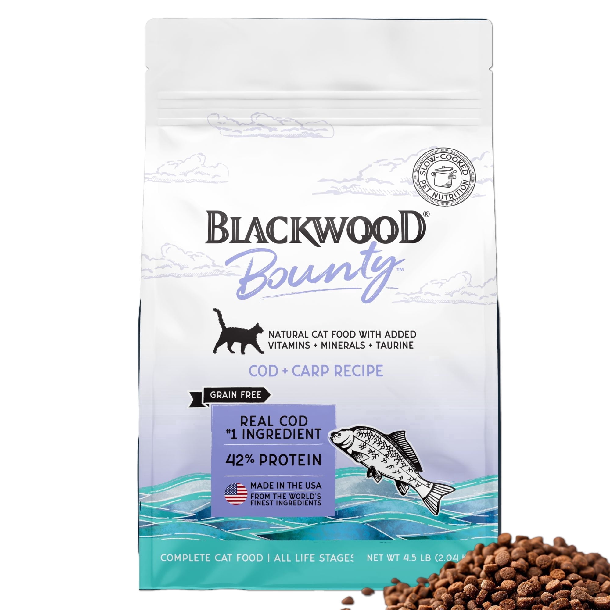Blackwood Bounty Dry Cat Food with Carp & Cod - 4.5 lb