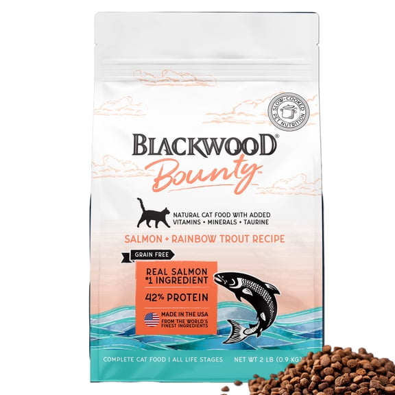 Blackwood Bounty Grain-Free Salmon & Rainbow Trout Recipe Dry Cat Food, 2 lb Bag