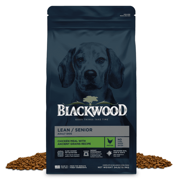 Blackwood Dry Dog Food Lean/Senior Chicken Meal with Ancient Grains 24 lb.