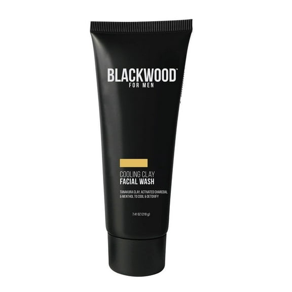 Blackwood For Men Cooling Clay Face Wash | Clay Cleanser & Mask for Deep Clean & Acne, 7.41oz