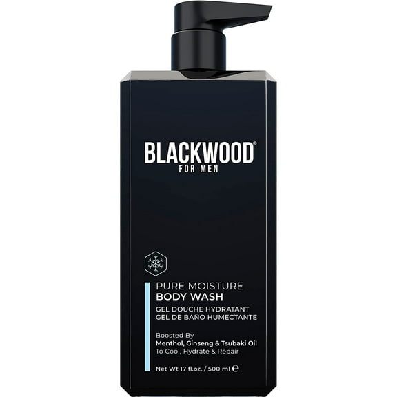 Blackwood For Men Pure Moisture Body Wash | Cleanse, Repair & Recover for Dry Sensitive Skin, 17oz