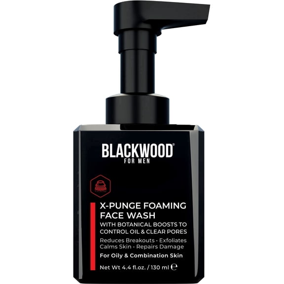 Blackwood For Men X-Punge Foaming Face Wash, Men's Face Cleanser for Normal to Oily Skin 4.4 fl. oz.