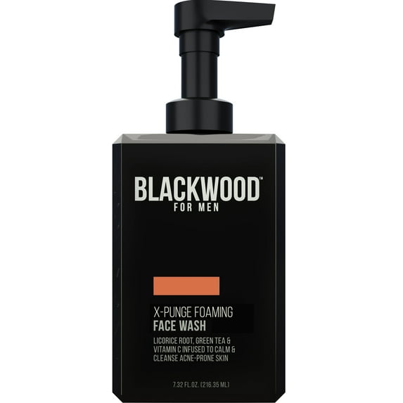 Blackwood For Men X-Punge Foaming Face Wash | Natural Men's Facial Cleanser for Oily, Acne or Combo Skin, 7.32oz