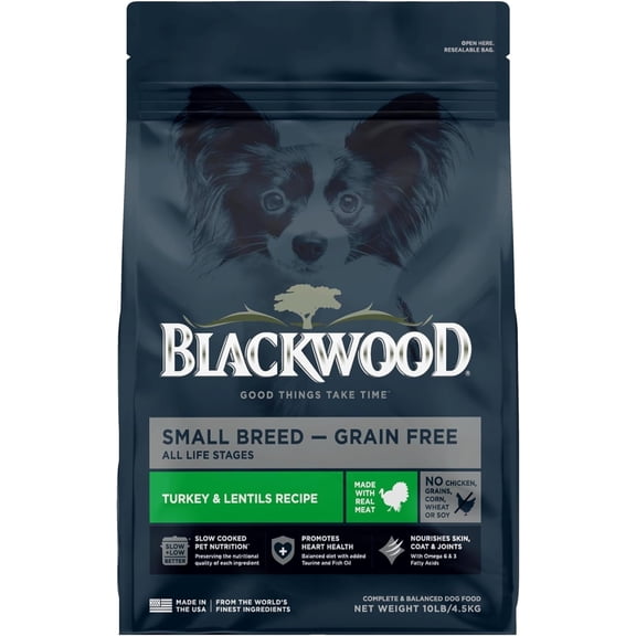 Blackwood Grain Free Small Breed Turkey & Lentils 10 lb.