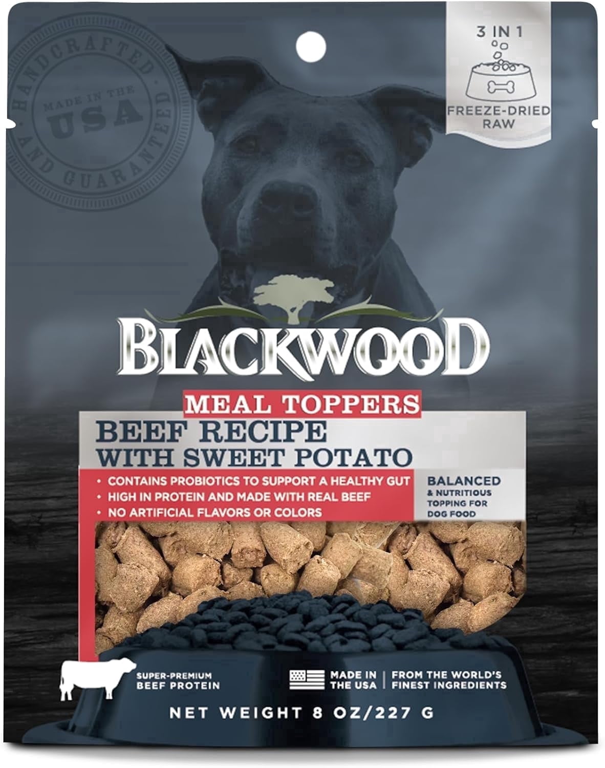 Blackwood Meal Toppers Beef & Sweet Potato Recipe Training Treat & Food Topper for Dogs, 8 oz Bag