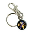 thumbnail image 1 of Bladder Cancer Awareness Keychain Support Silver Plated Jewelry Key Chain, 1 of 1