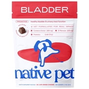 Native Pet Bladder Chews for Dogs, Urinary & Bladder Support with Cranberry for UTI and Kidney Health, 30ct