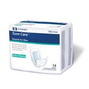 Bladder Control Pad Surecare  13 Inch Length Heavy Absorbency Polymer One Size Fits Most Male Disposable Bag of 14