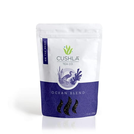 Bladderwrack Maine Trace Mineral Tea Blend - Turmeric, Ginger, Lemongrass, Bladderwrack With Sea Vegetable Kelp Flakes - 3oz Loose Leaf Tea From CUSHLA Caffeine Free