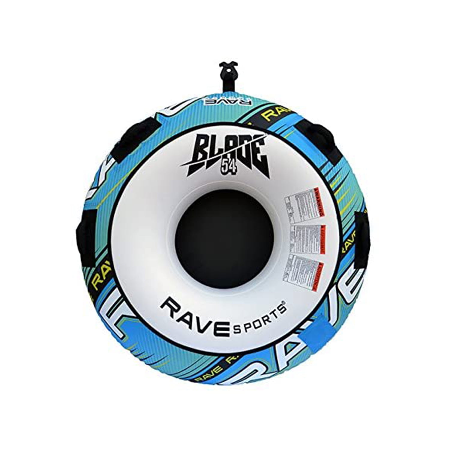 Blade 54 Inch 1 Rider Inflatable Boat Towable Water Ski Tube w/ 4 Handles, Blue