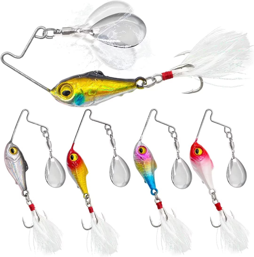 Blade Bait Spinner Fishing Jigs Metal Fishing Spoons Lures for Long