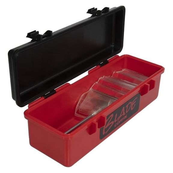 Blade Coffin | Heavy-Duty Tackle Box for Jigs, Lures, Baits, , & | Waterproof Fishing Equipment Organizer | 14.8x5.5x4.5