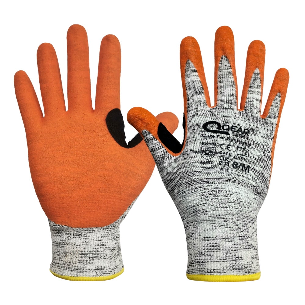 Blade Cut Resistance 5 Work Safety Gloves, ISO 13997 Cut D, HPPE/GlassFiber Yarn Knitted Liner
