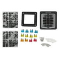 Blade Fuse Block 6 Way Fuse Box Holder Waterproof Protection with LED