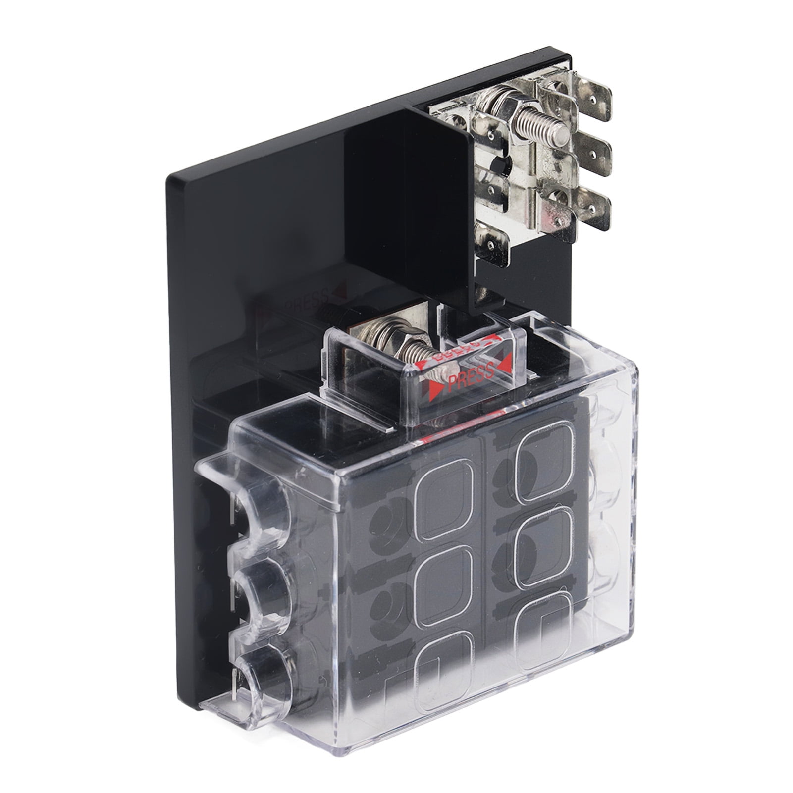 Blade Fuse Box 6 Way ATC ATO Waterproof Block Panel Board with Negative