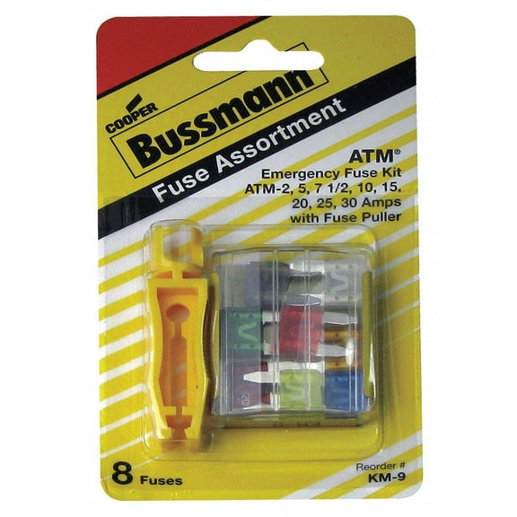Bussmann Automotive Blade Fuse Kit ATM - With Fuse Puller - 8 Piece, 32 VDC