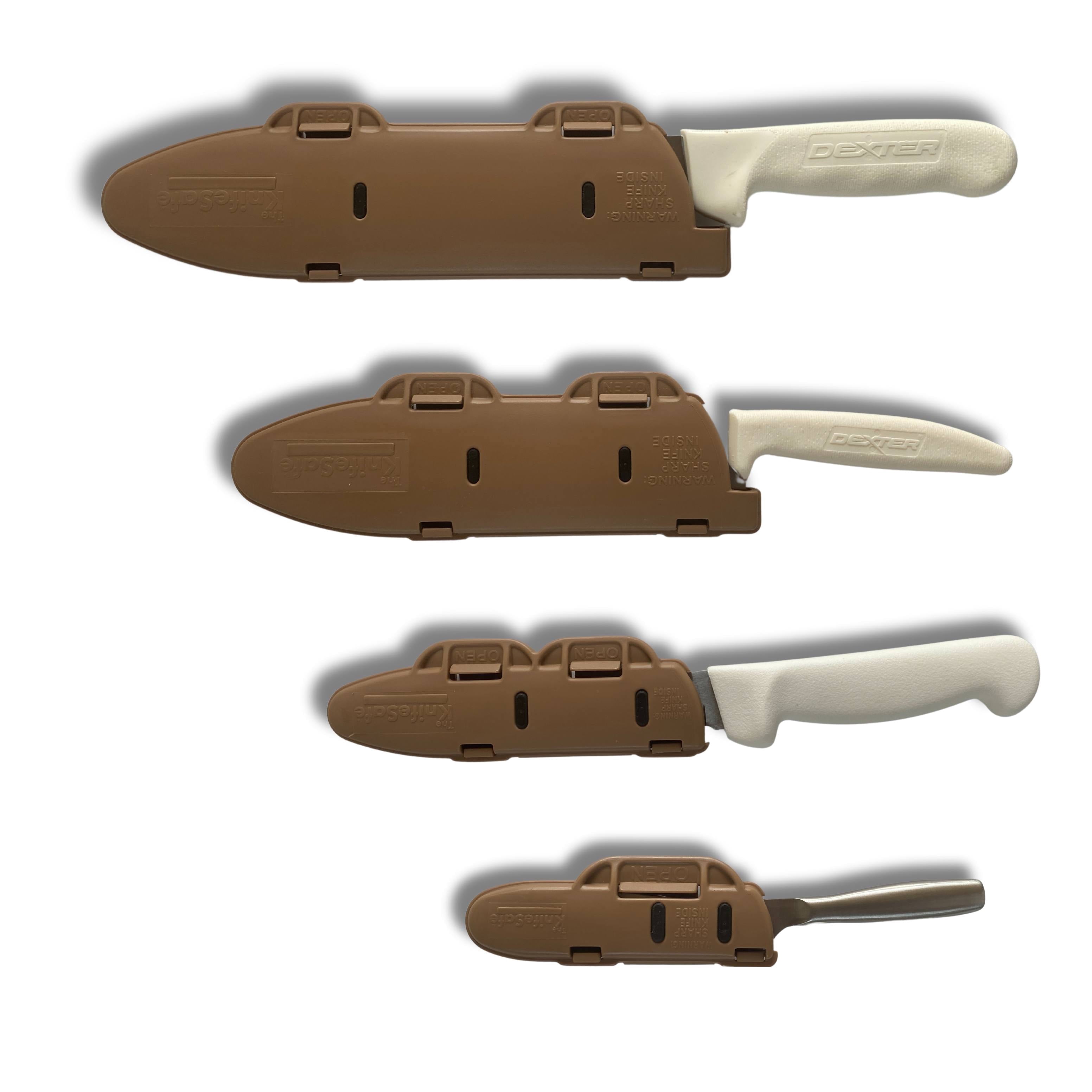 Blade Guard Knife Blade Protectors Chef’s Set Made in USA, Brown ...