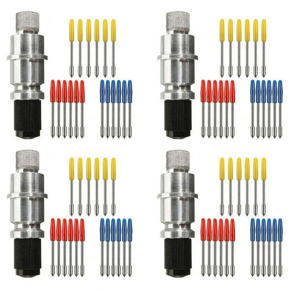 Blade Holder Base with 72Pcs Cutting Blades (30/45/60 Degree) for Silhouette Cameo 1 2 3/Portrait/Curio/Graphtec 6000