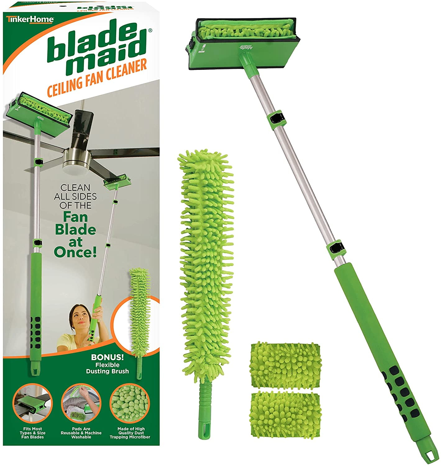 Blade Maid Ceiling Fan Cleaner- Cleaning Tool with 3 Foot