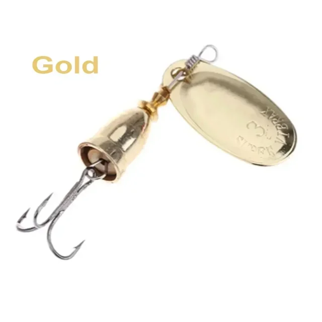 Blade Rotating Spinner Metal Lure Brass Hard Artificial Spoon Bait