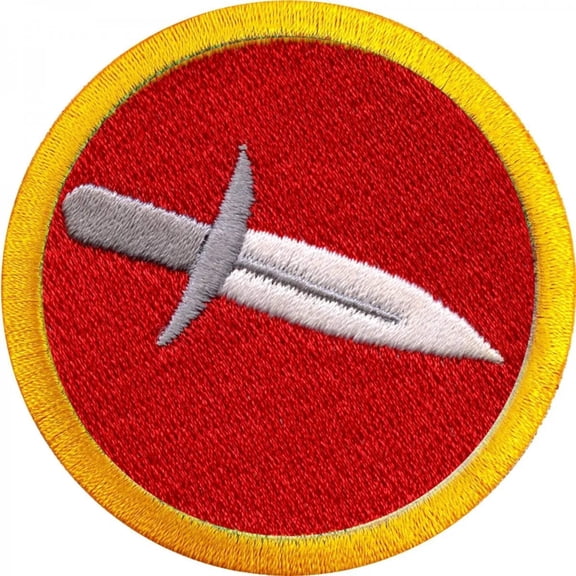 Blade Sharpening Merit Badge Embroidered Iron-on Patch