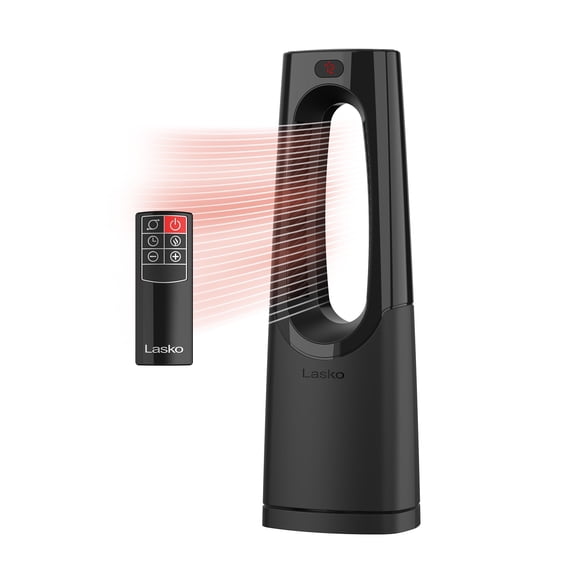 Lasko 28" 1500W Bladeless Ceramic Tower Space Heater with Remote Control, Black, CW100