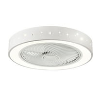 Bladeless Ceiling Fan with Light Remote, Smart LED Ceiling Fans with App Control, Modern Low Profile Dimmable Light Ceiling Fan for Bedroom Living Room