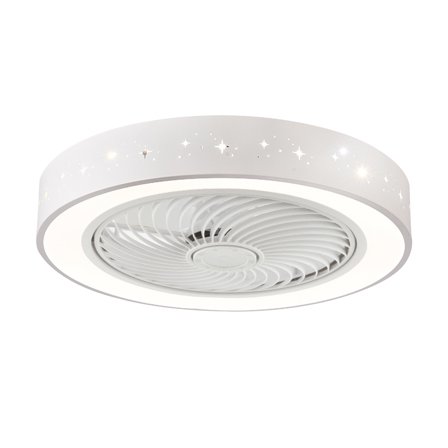 36 Inch Black Retractable Ceiling Fan Dimmable Modern LED Ceiling Fan
