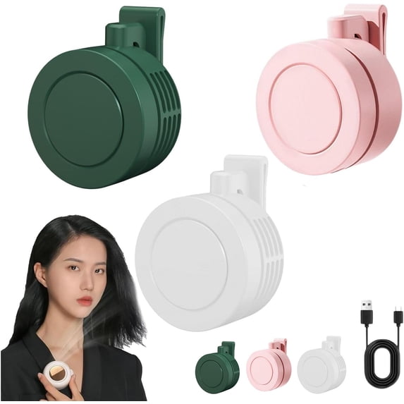 Bladeless Clip on Fan 900mAh USB Rechargeable Portable Mini Fan 3 Speed Settings 360° Rotation Quiet Hands Free for Travel Office by PALIFEUR