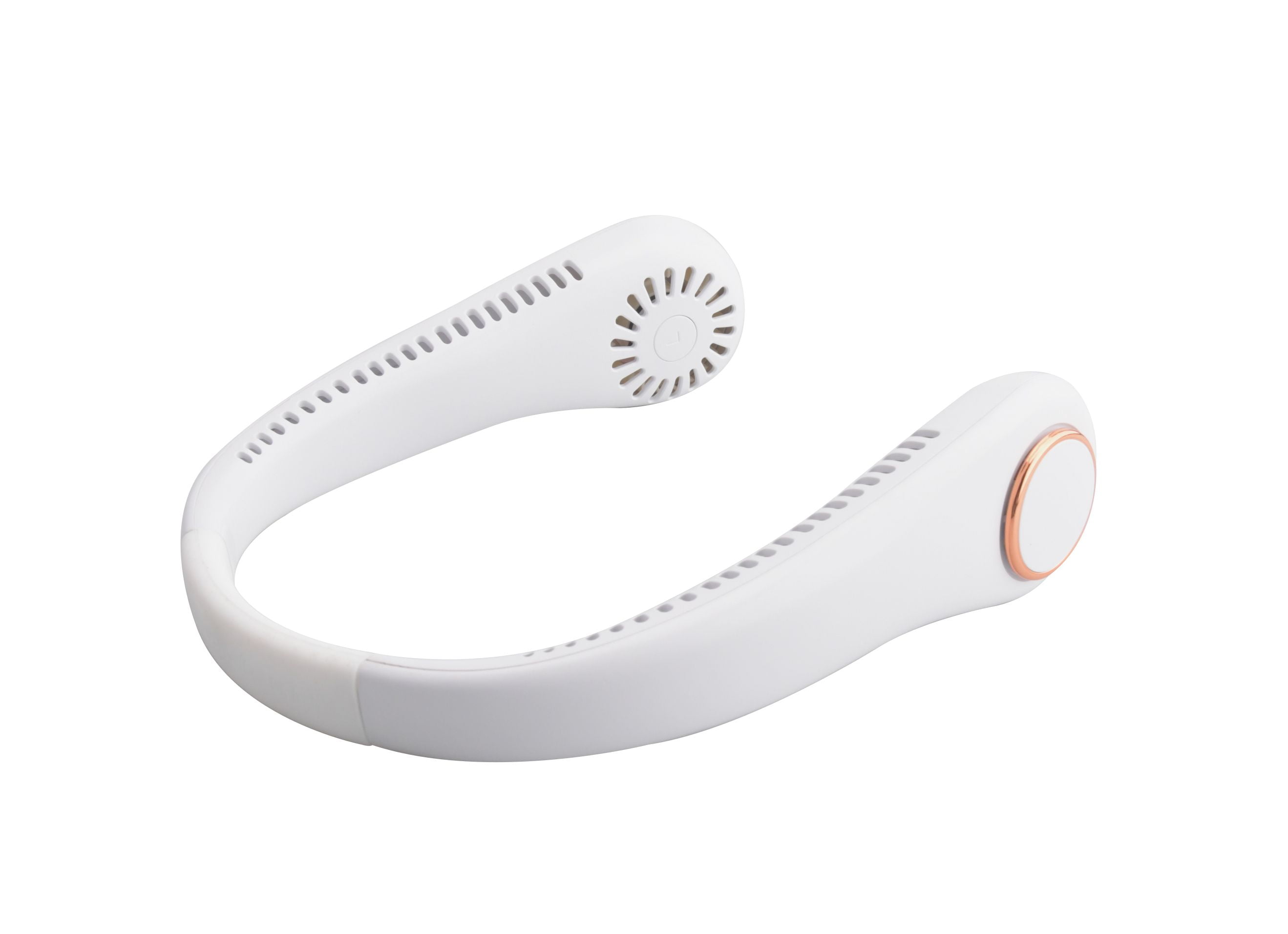 White Bladeless Rechargeable 3-Speed Neck Fan