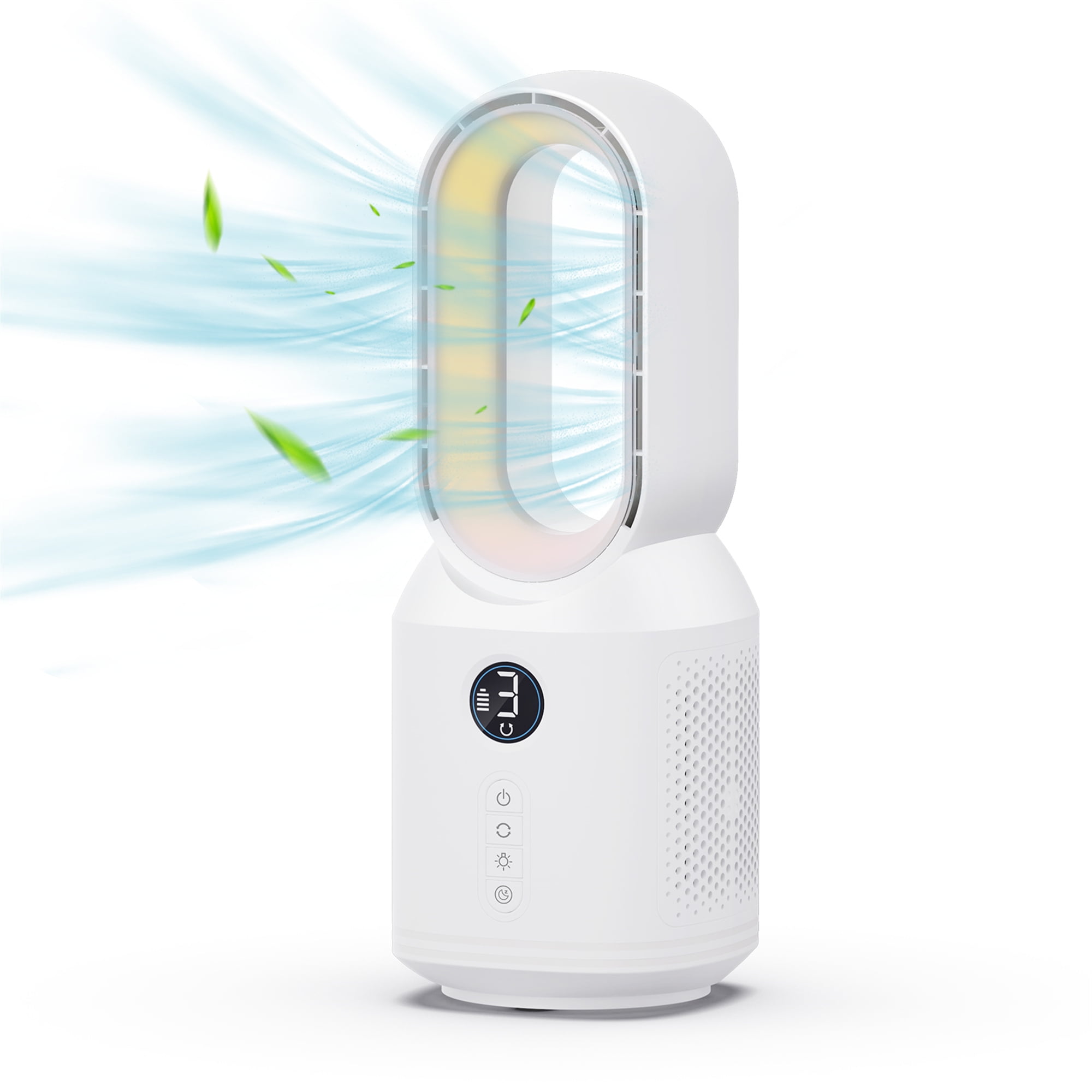 Bladeless Cooling Fan Portable Desk Fan 53°Oscillating Small Personal