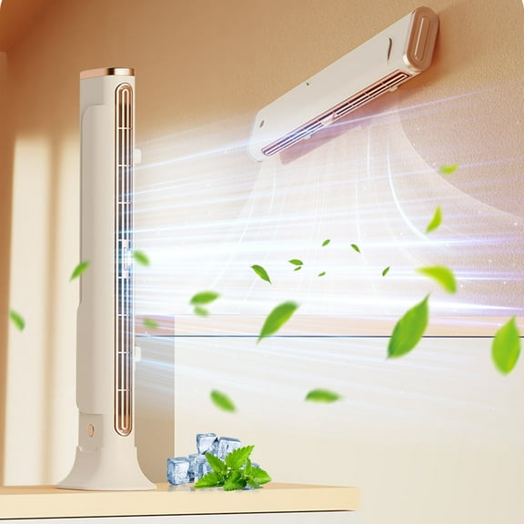 Bladeless Fan, Desktop Tower Fan, Wall Mountable, Multi-Functional, Adjustable Angle, Quiet Cooling, USB Powered, Space Saving, for Home Office Bedroom, Low Noise, Air Circulation Fan