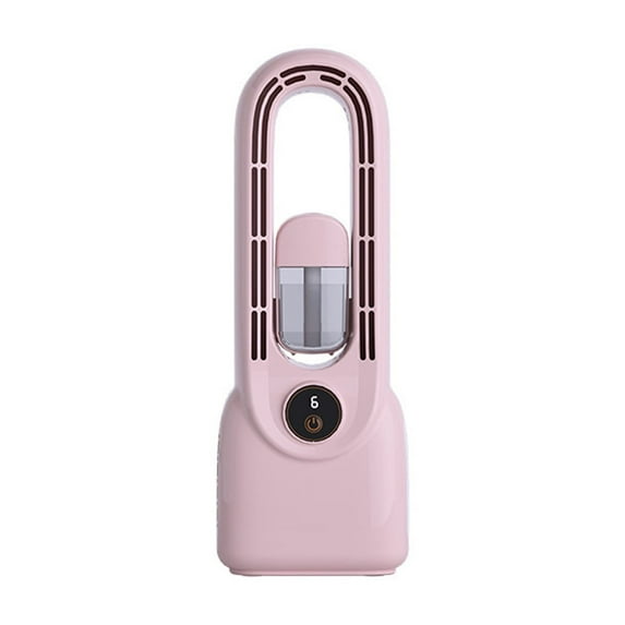 Bladeless Fan With Mist Humidifier 6 Speed Quiet Bladeless Fan Desk Fan With Colorful Lights 3000mAh
