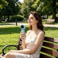 thumbnail image 1 of Bladeless Handheld Fan with 15000 RPM High-Speed Motor Dual-Button Control USB-C Rechargeable Portable Turbo Cooler 12cm (4.7 Inch), 1 of 3