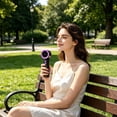 thumbnail image 1 of Bladeless Handheld Fan with 15000 RPM High-Speed Motor Dual-Button Control USB-C Rechargeable Portable Turbo Cooler 12cm (4.7 Inch), 1 of 3