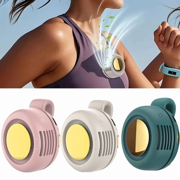 Bladeless Mini Clip On Fan, Multi-Speed Quiet Rechargeable Hands-Free Portable Cooling Fan with 360° Rotation for Travel Outdoor Daily Summer Use