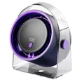 thumbnail image 1 of Bladeless Mini Desk Fan, Adjustable Angle Personal Table Cooling Fan, USB Powered Circulation Fan, LED Ambient Light Desktop Fan, Small Air Cooler, Compact Transparent Frame Tabletop Fan, 1 of 6