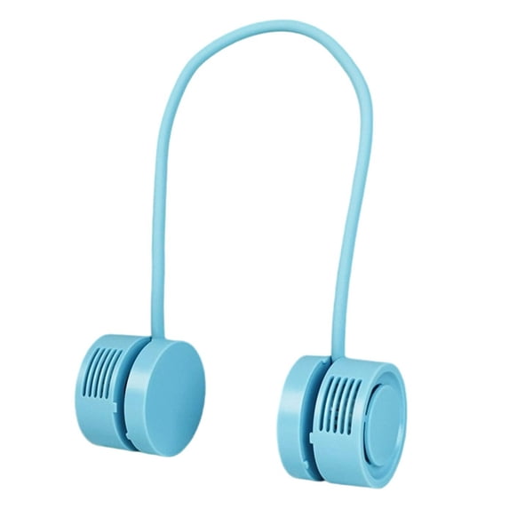 Bladeless Neck Hanging Fan Turbine Hands Free Portable Fan, Flexible Gooseneck Wearable Cooling Fan For Office Travel Outdoor Sports(Blue-11.8X5.9X4.2Cm)