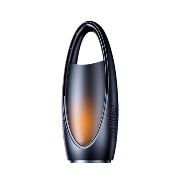 Bladeless Oval Mist Humidifier Tower Fan Usb Plug In Oscillating Air Circulator Portable Evaporative Cooling Fan For Home Outdoor(Black-33.8Cm)