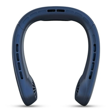 Bladeless Personal Neck Fan - 4000mAh Battery, USB Rechargeable, 360° Airflow, Long Battery Life, 3 Speeds, Ideal for Indoor & Outdoor - Blue